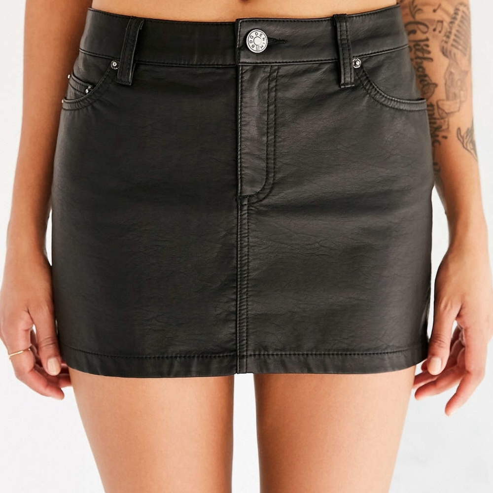 UO BDG Faux Leather Skirt